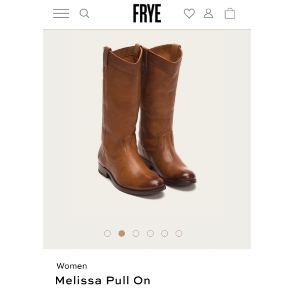 frye melissa pull on boot cognac